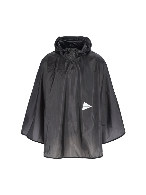 And Wander 100% nylon raincoat in black