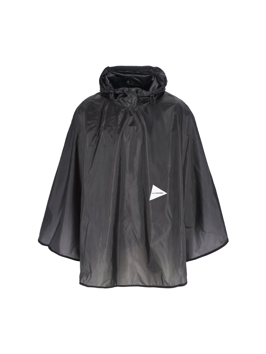 And Wander 100% nylon raincoat in black