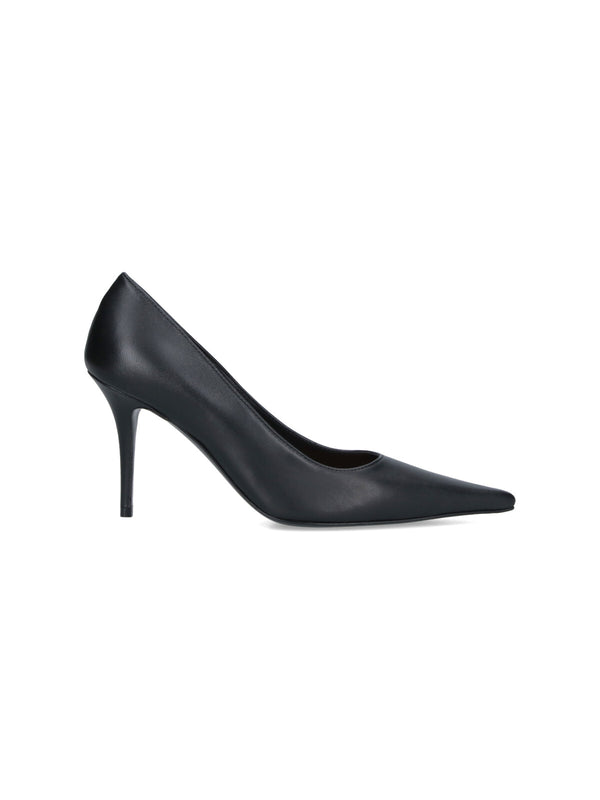 Amina Muaddi Upper: 100% Lamb Nappa pump in black