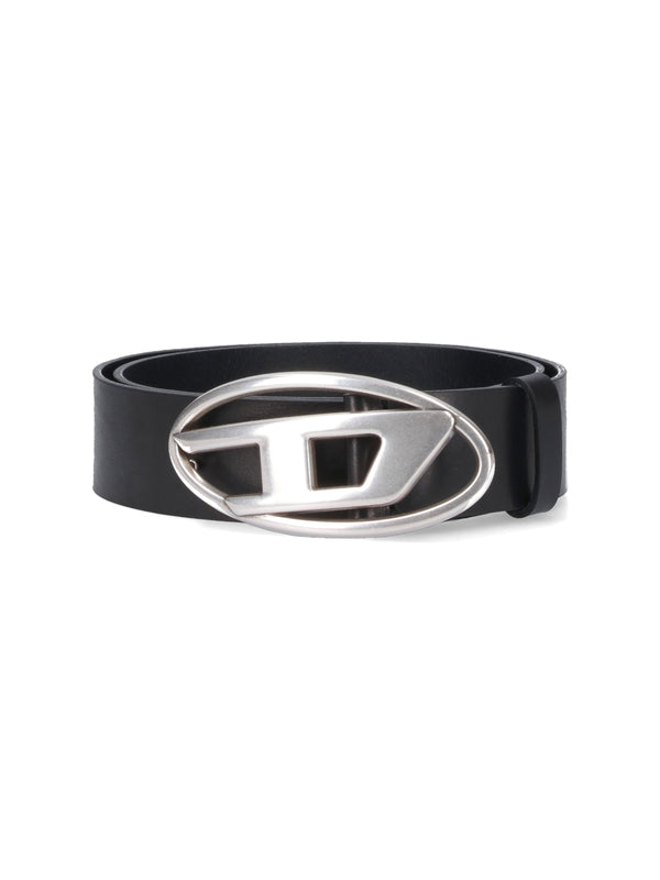 Diesel 100% leather belt in black