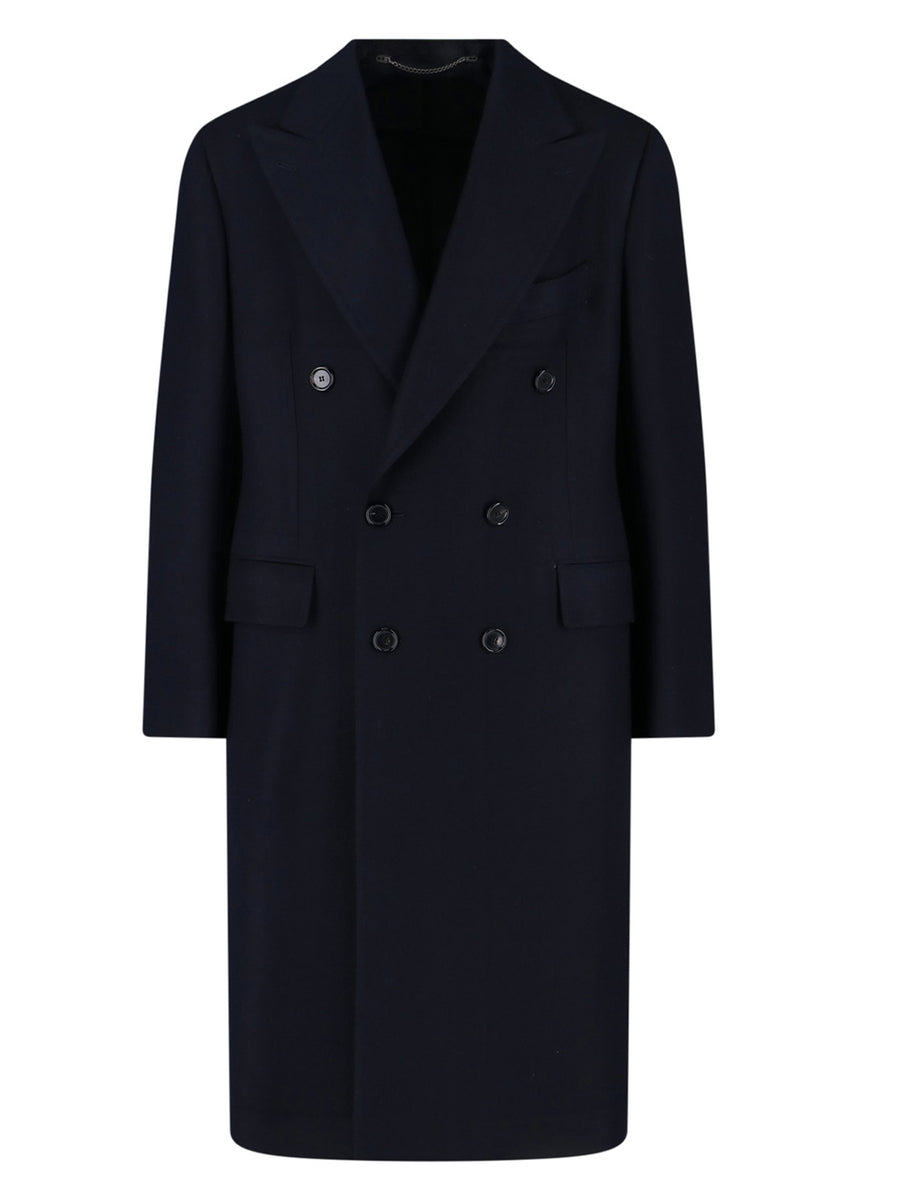Cesare Attolini Apma 99% Wool coat in navy
