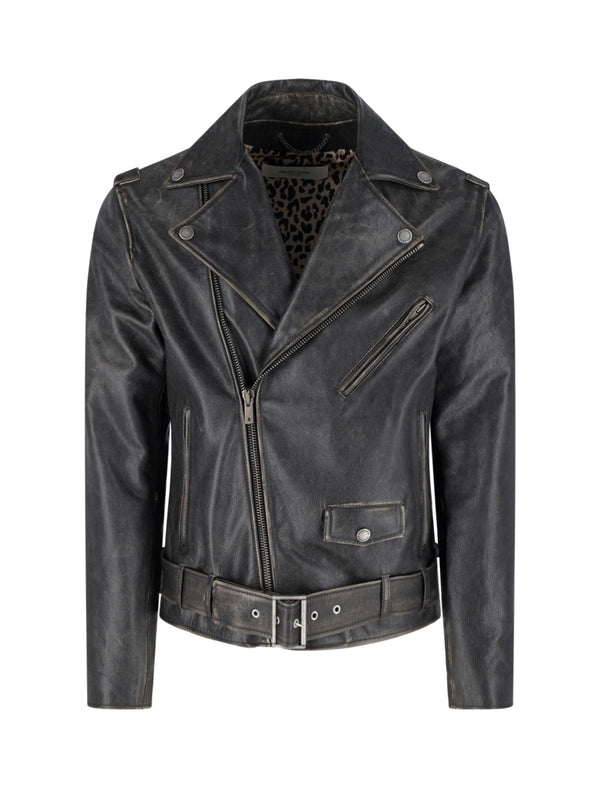 Golden Goose 100% Cow Leather jacket in black