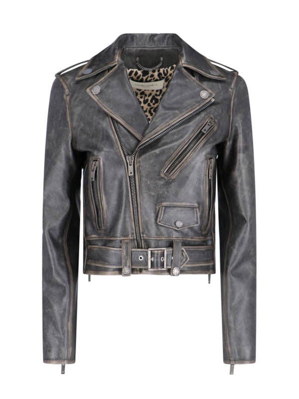 Golden Goose 100% Cow Leather jacket in gray