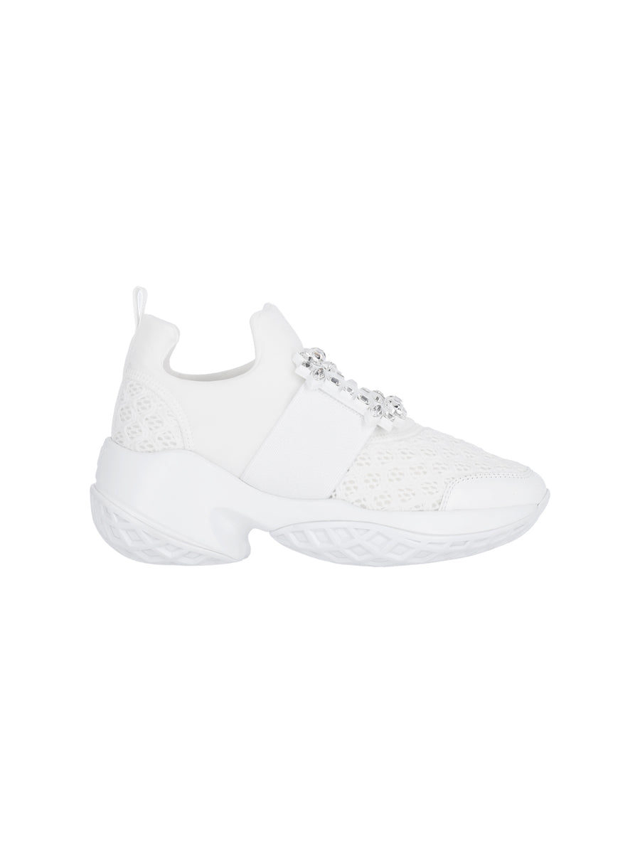 Roger Vivier 63% Polyester sneaker in white