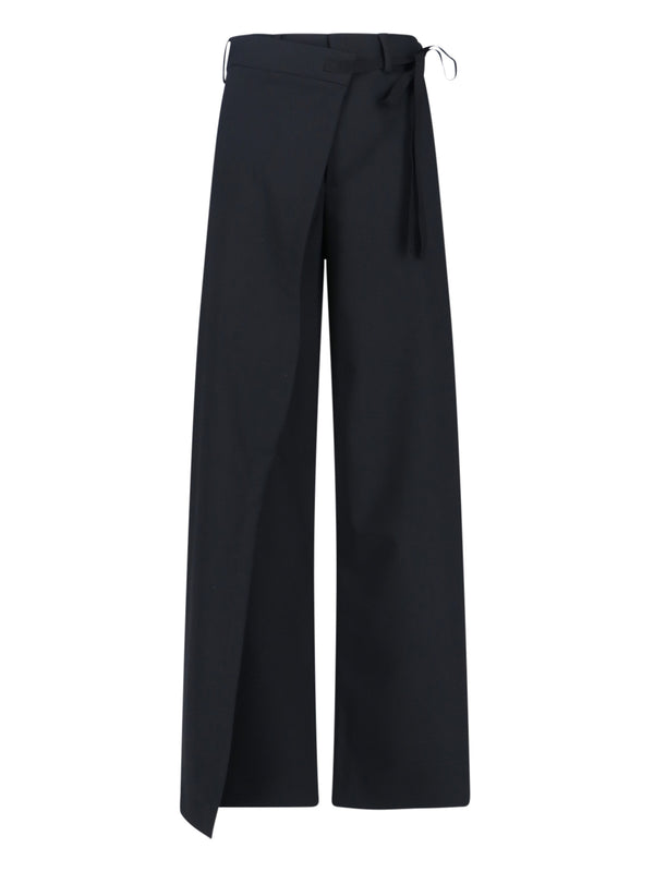 MM6 Maison Margiela 54% Polyester trousers in black