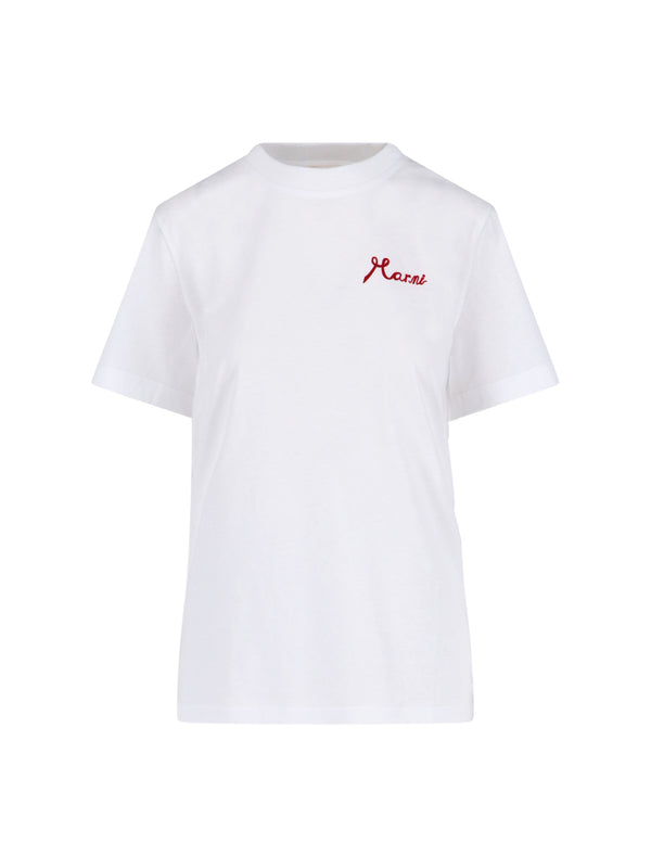 Marni Uscy 100% Cotton t-shirt in white