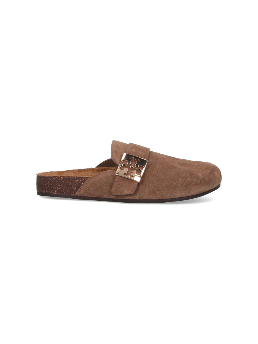 Tory Burch Upper: 100% Bovine Suede mule in brown