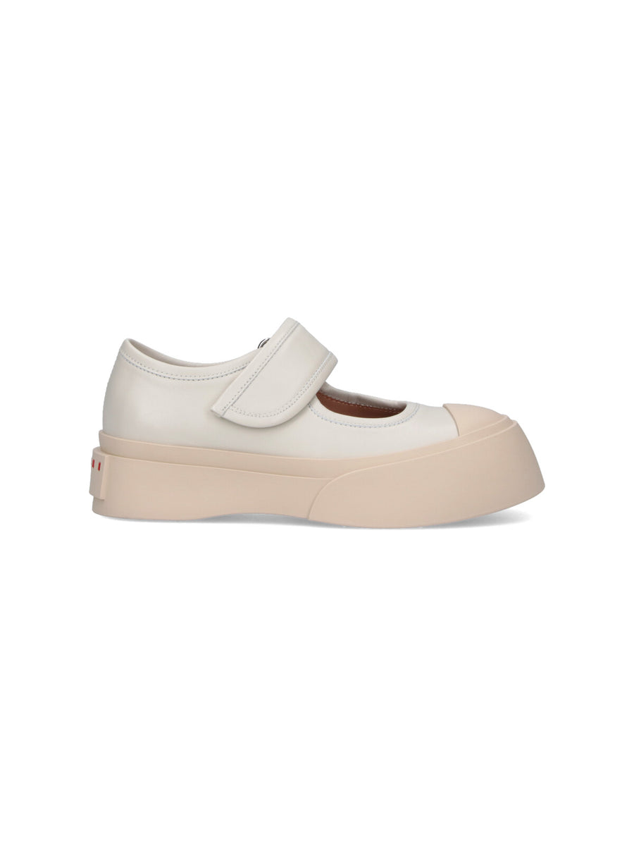 Marni Upper: 100% Calf Leather sneaker in white