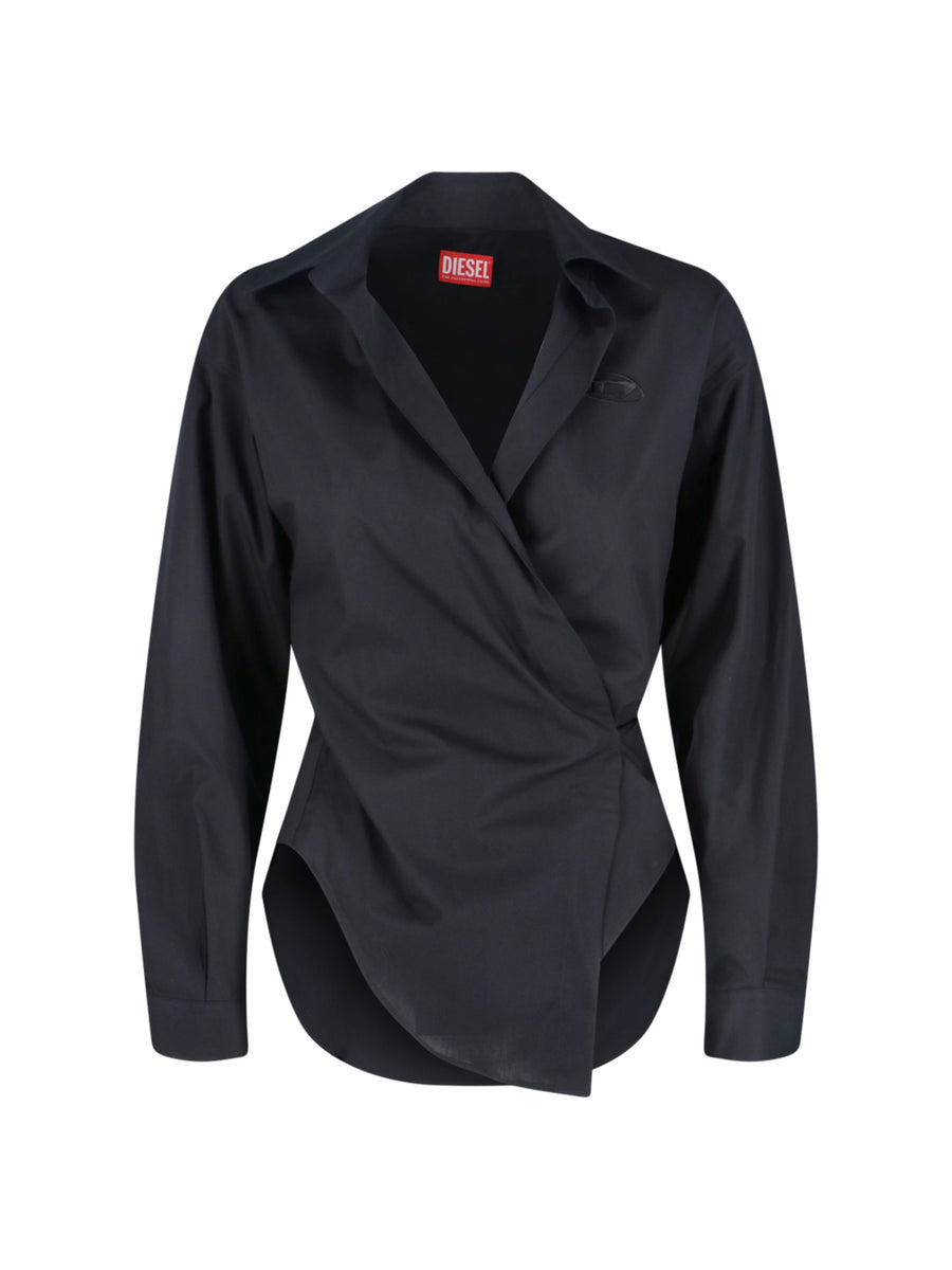 Diesel 95% cotton shirt in black