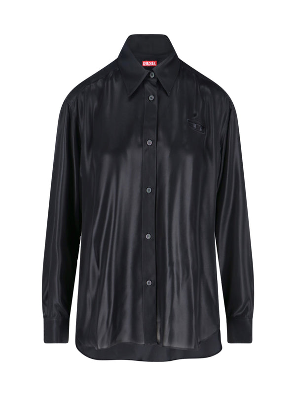 Diesel 100% polyester shirt in black