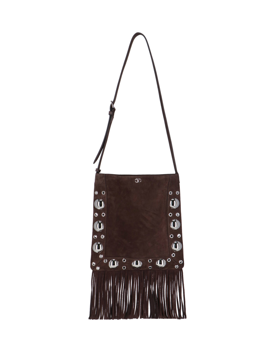 Valentino Garavani 100% calf leather shoulder bag in brown