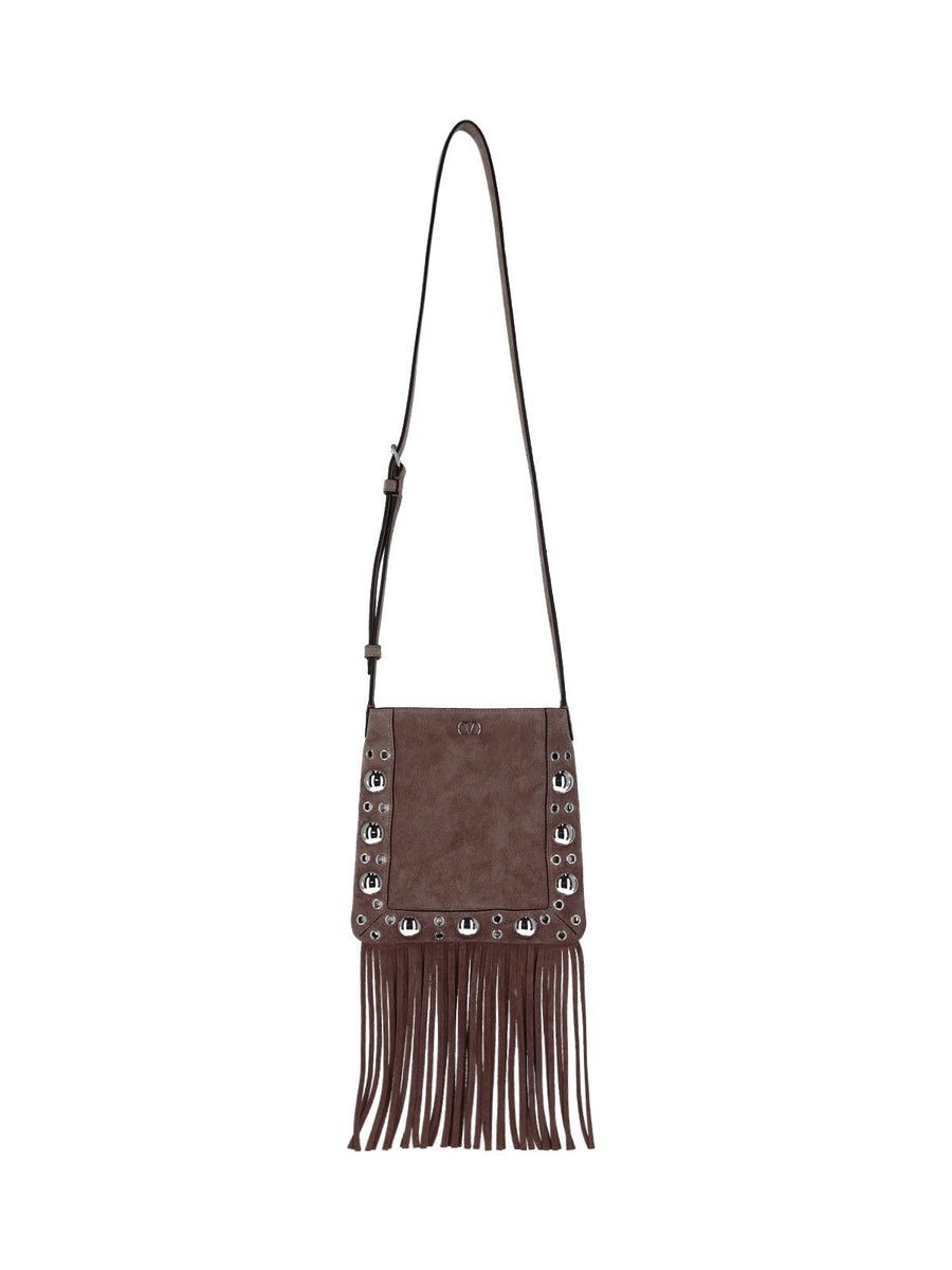 Valentino Garavani 100% calf leather crossbody bag in brown
