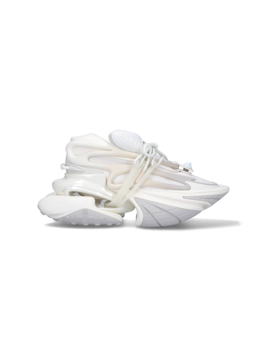 Balmain 82% Nylon sneaker in white