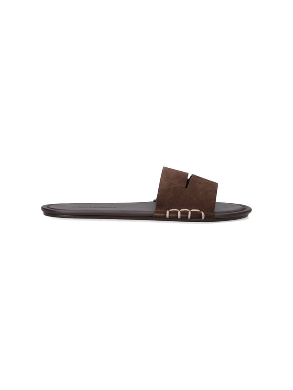 J.W.Anderson Outer: 100% Split Cow Suede Leather flat in brown