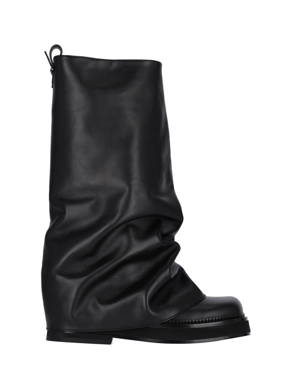 The Attico 100% Calf Leather (upper boot in black