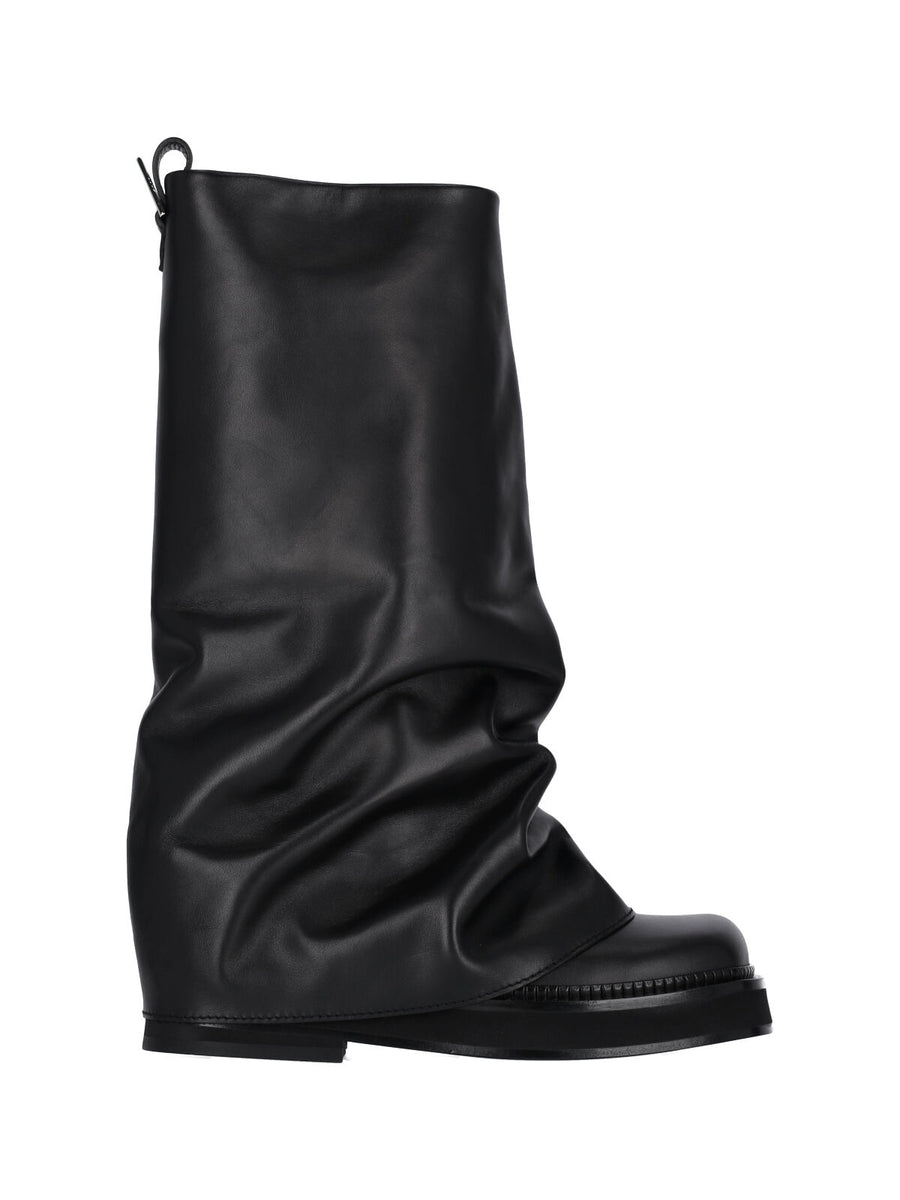 The Attico 100% Calf Leather (upper boot in black