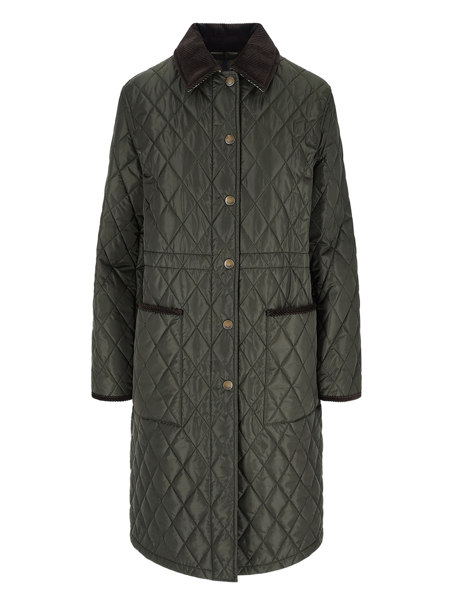 Burberry 100% polyamide coat in green