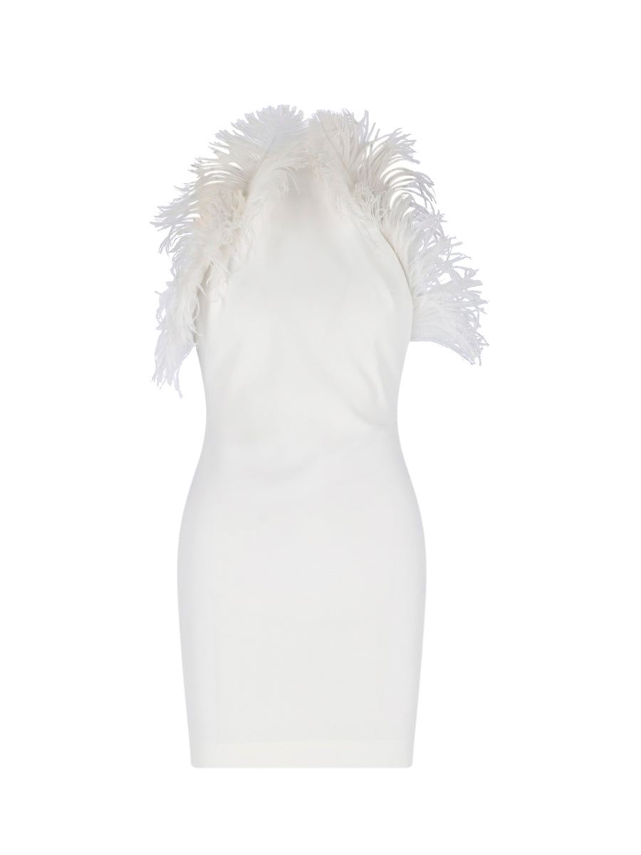 The Attico 89% Polyester dress in white