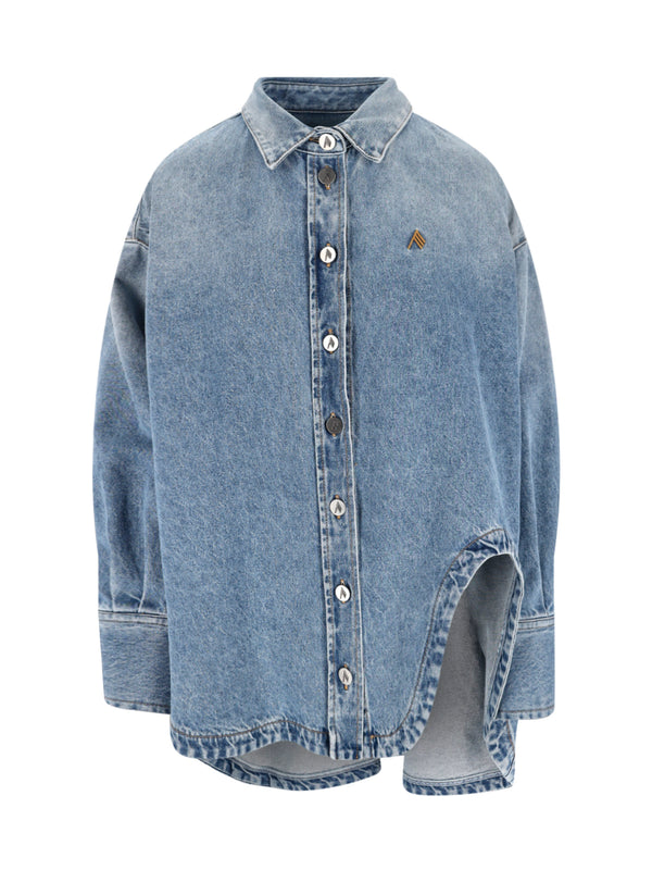 The Attico 100% Cotton shirt in blue