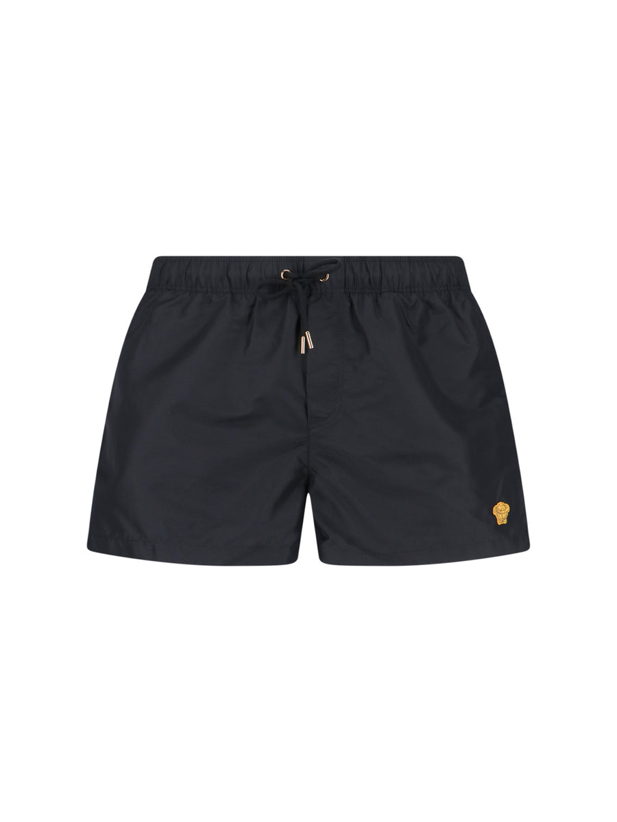 Versace Outer: 100% Polyester swim shorts in black