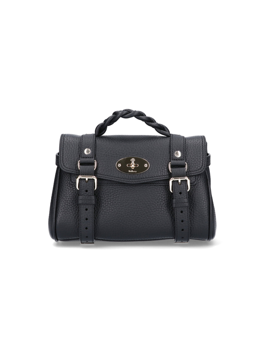 Mulberry 100% bovine leather top handle bag in black