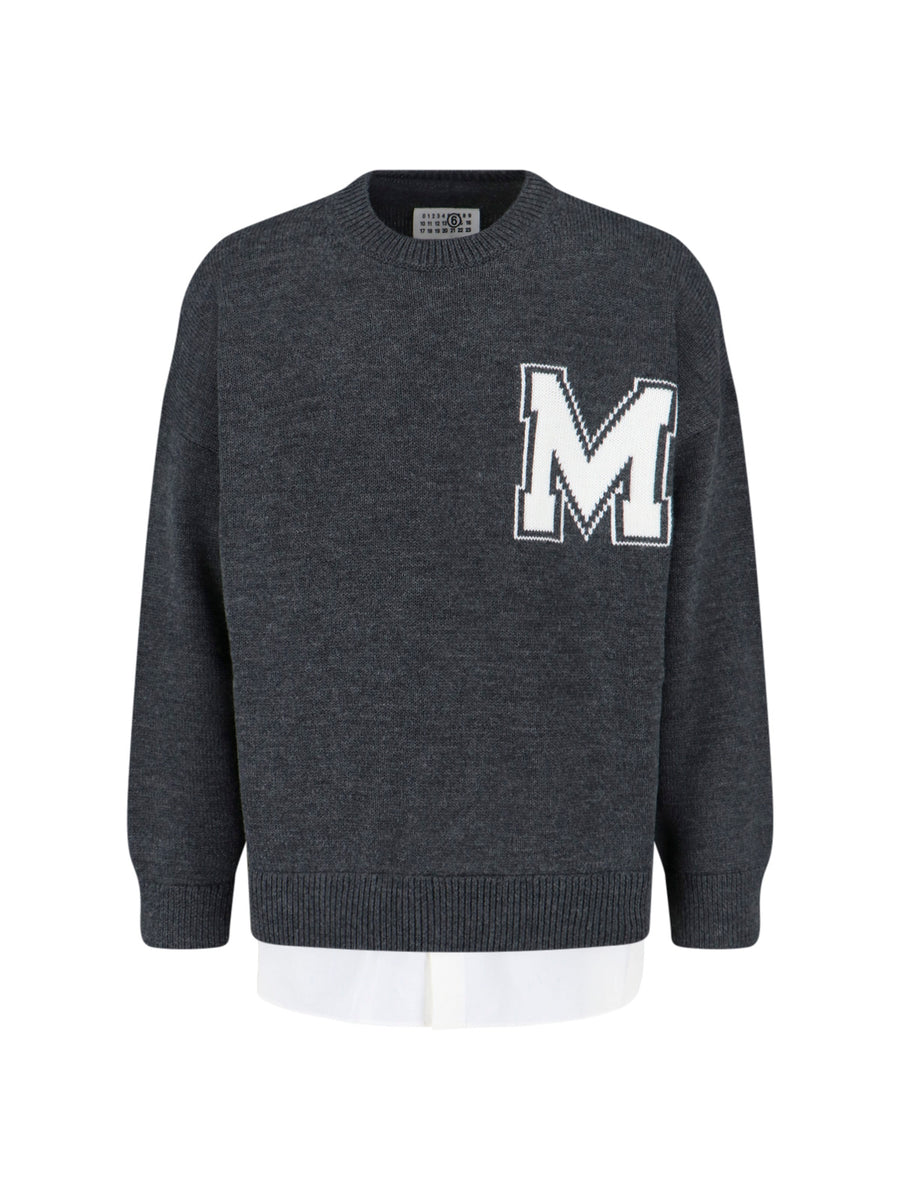 MM6 Maison Margiela 50% Virgin Wool sweater in gray