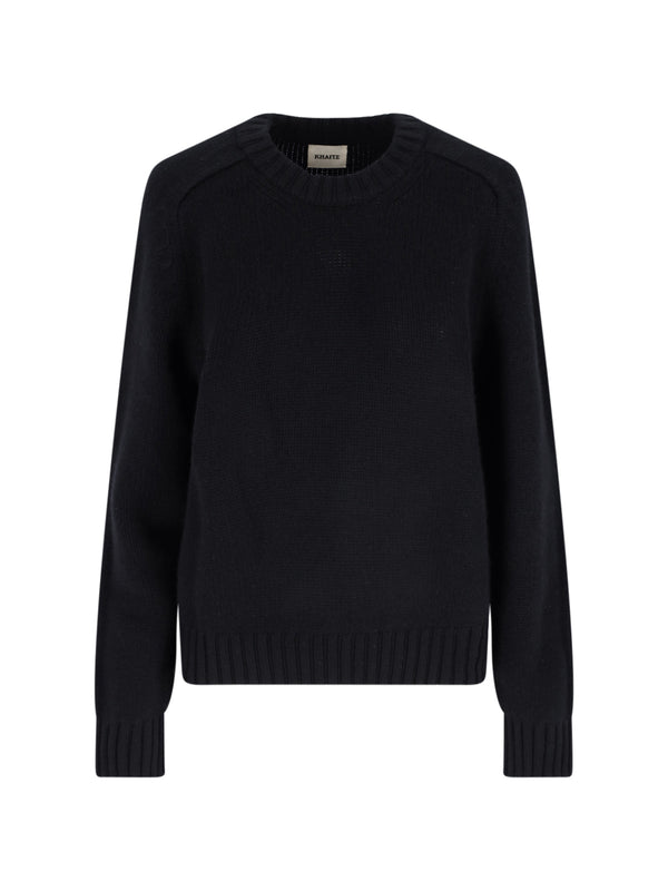 Khaite 100% cashmere sweater in black