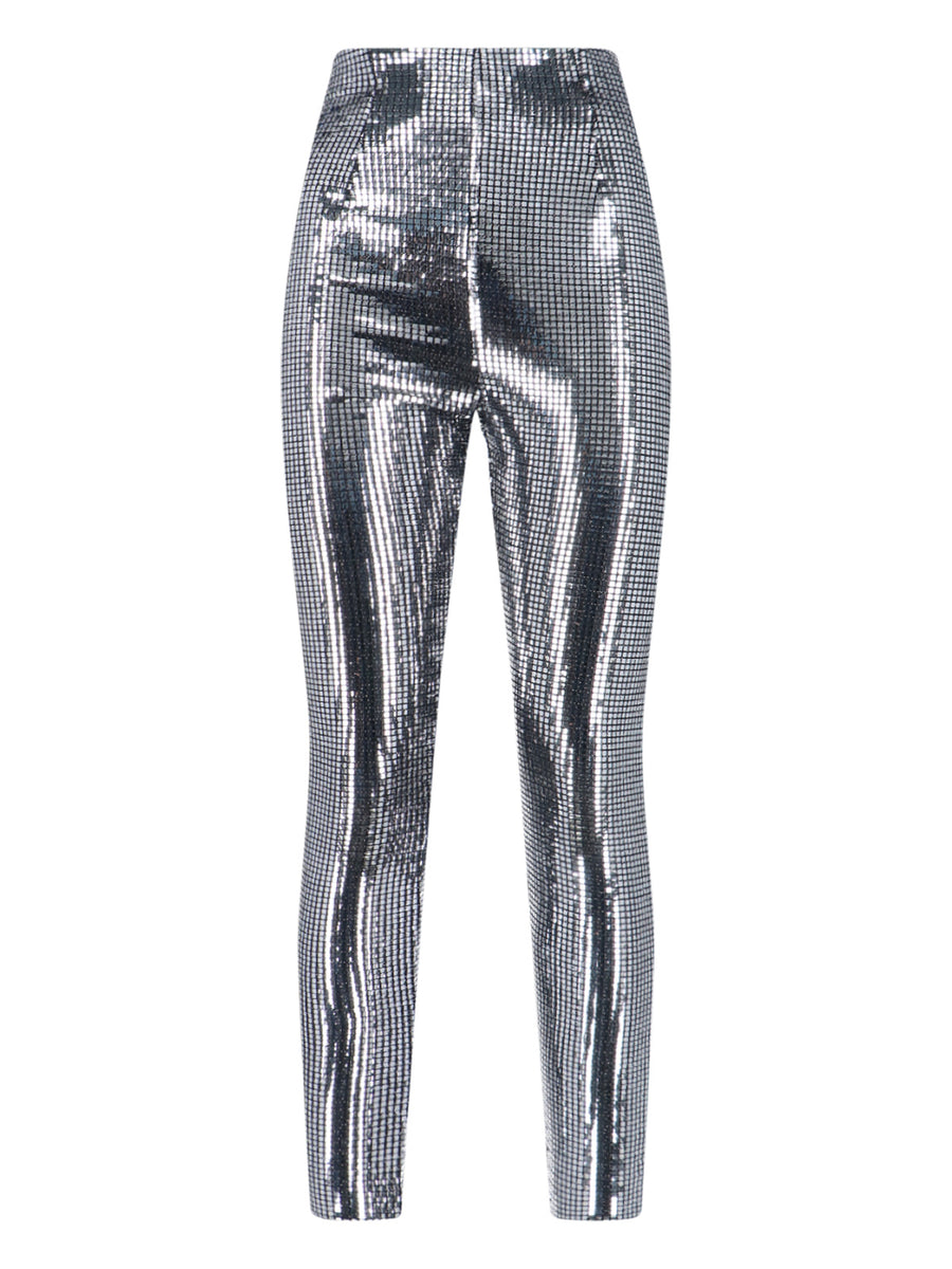 MM6 Maison Margiela 92% Polyamide trousers in silver