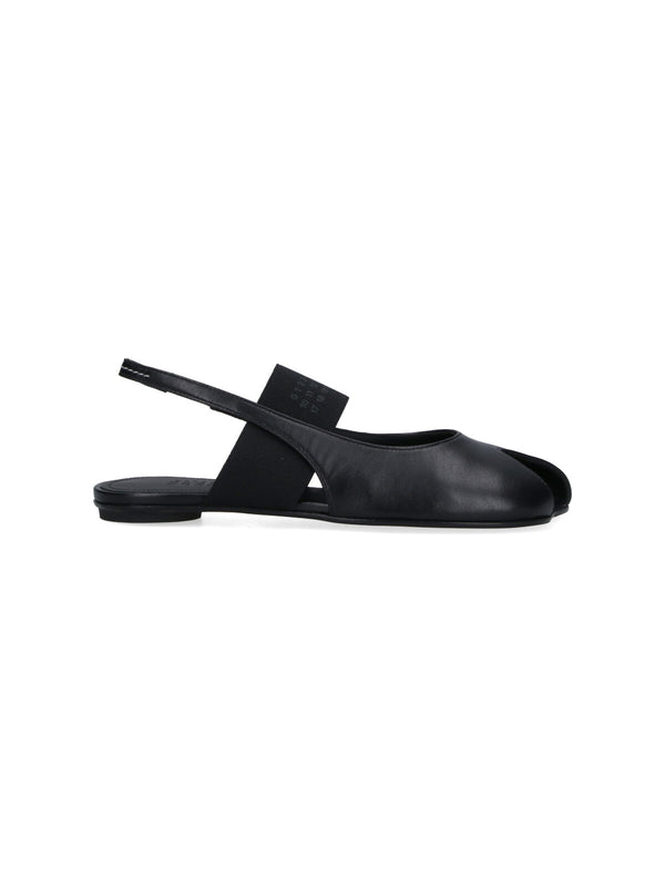 MM6 Maison Margiela Upper: 100% Ovine Leather flat in black
