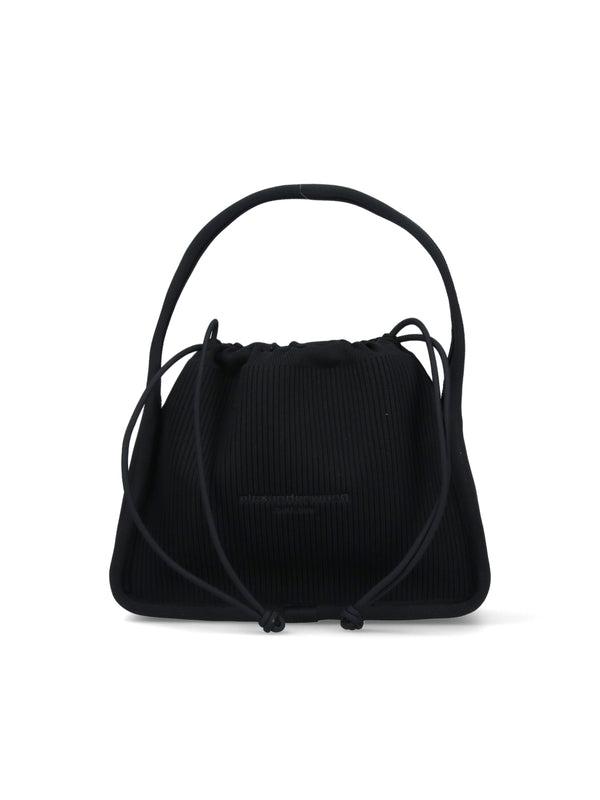 Alexander Wang 87% Polyester top handle bag in black
