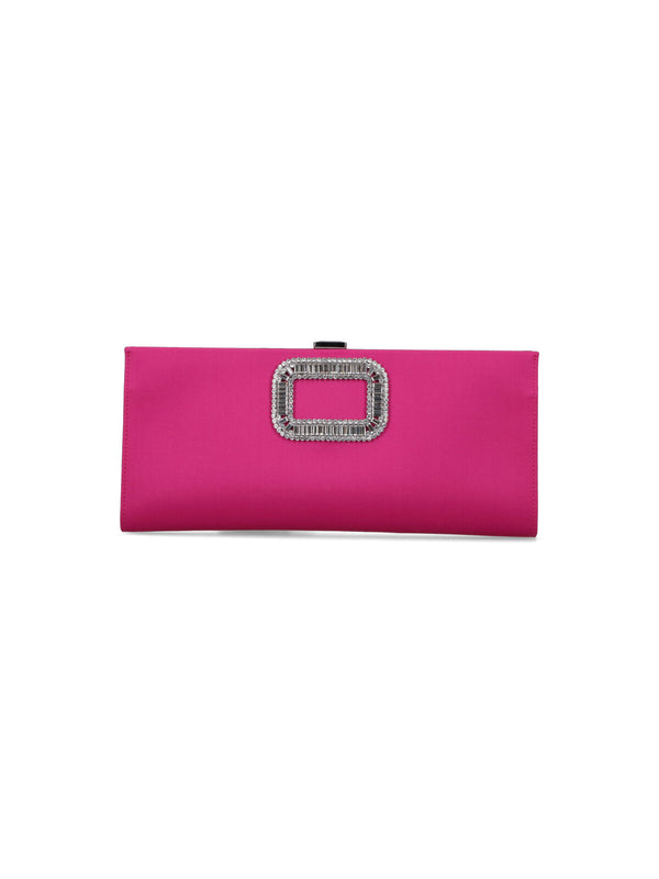Roger Vivier 67% Viscose clutch in pink