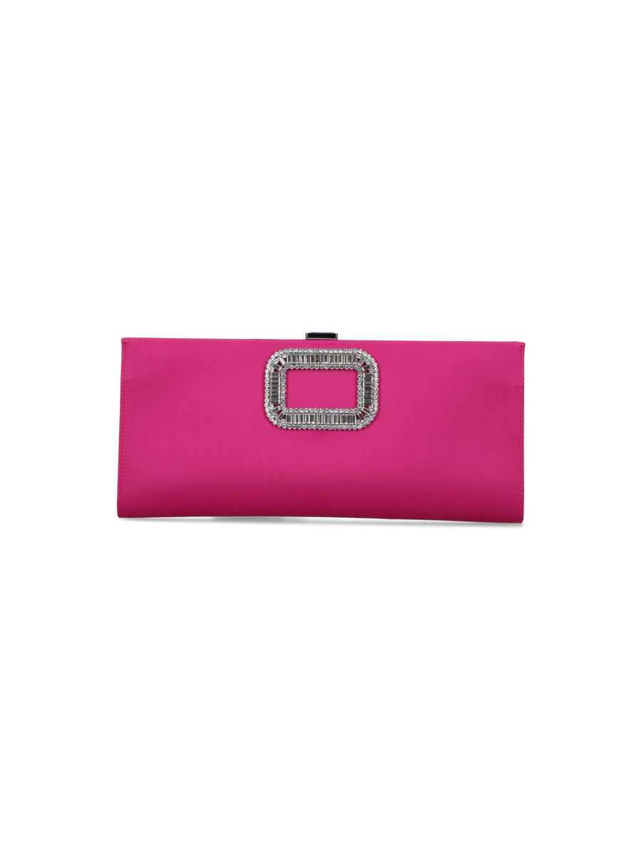 Roger Vivier 67% Viscose clutch in pink