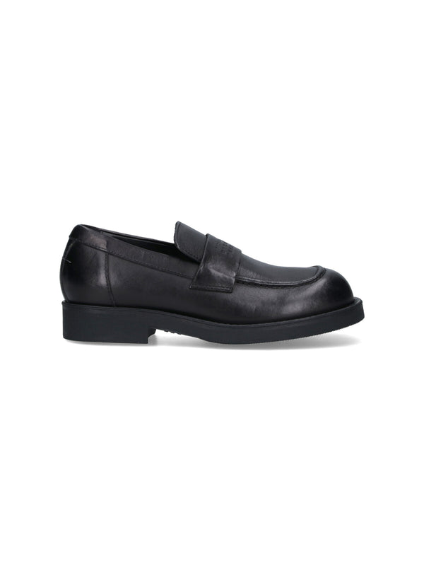 MM6 Maison Margiela Upper: 100% Bovine Leather loafer in black