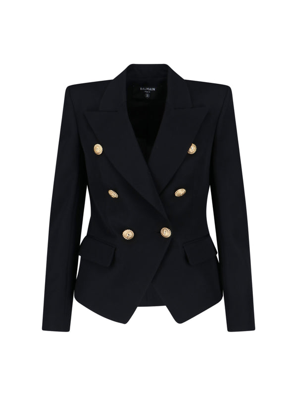 Balmain 100% virgin wool blazer in black