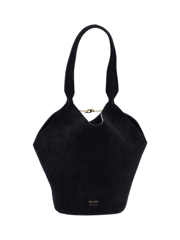 Khaite 100% calf skin shoulder bag in black