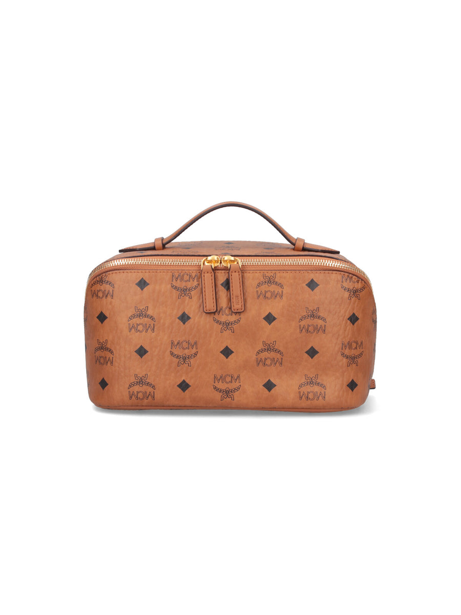 MCM 63% Polyurethane top handle bag in brown