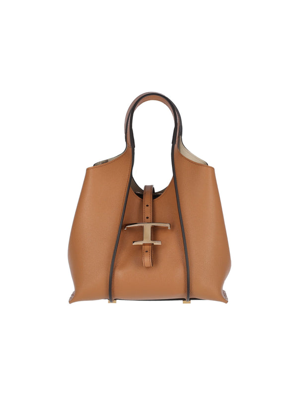 Tod's Outer: 100% Calf Leather tote bag in brown