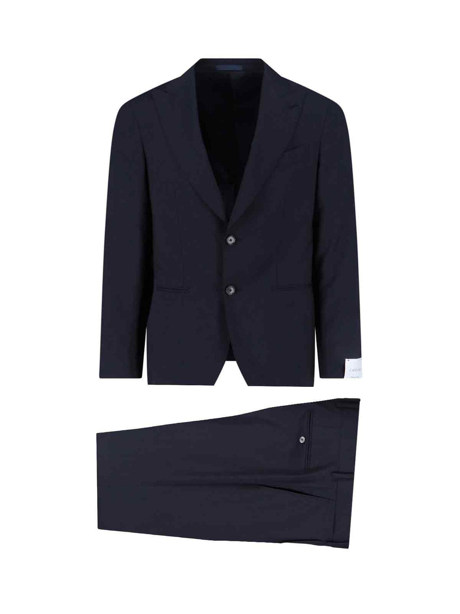 Caruso 100% wool suit in navy