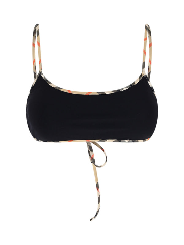 Burberry 73% Polyamide bikini top in black