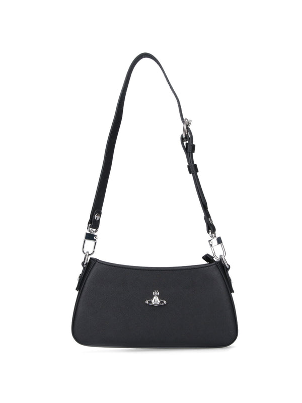 Vivienne Westwood 65% Polyurethane shoulder bag in black