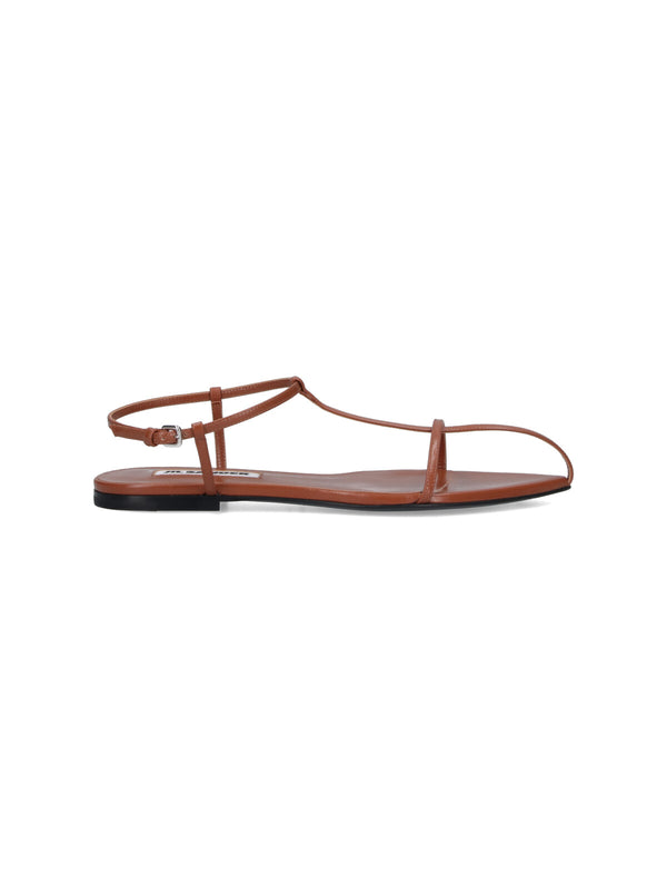 Jil Sander Upper: 100% Goat Leather sandal in brown