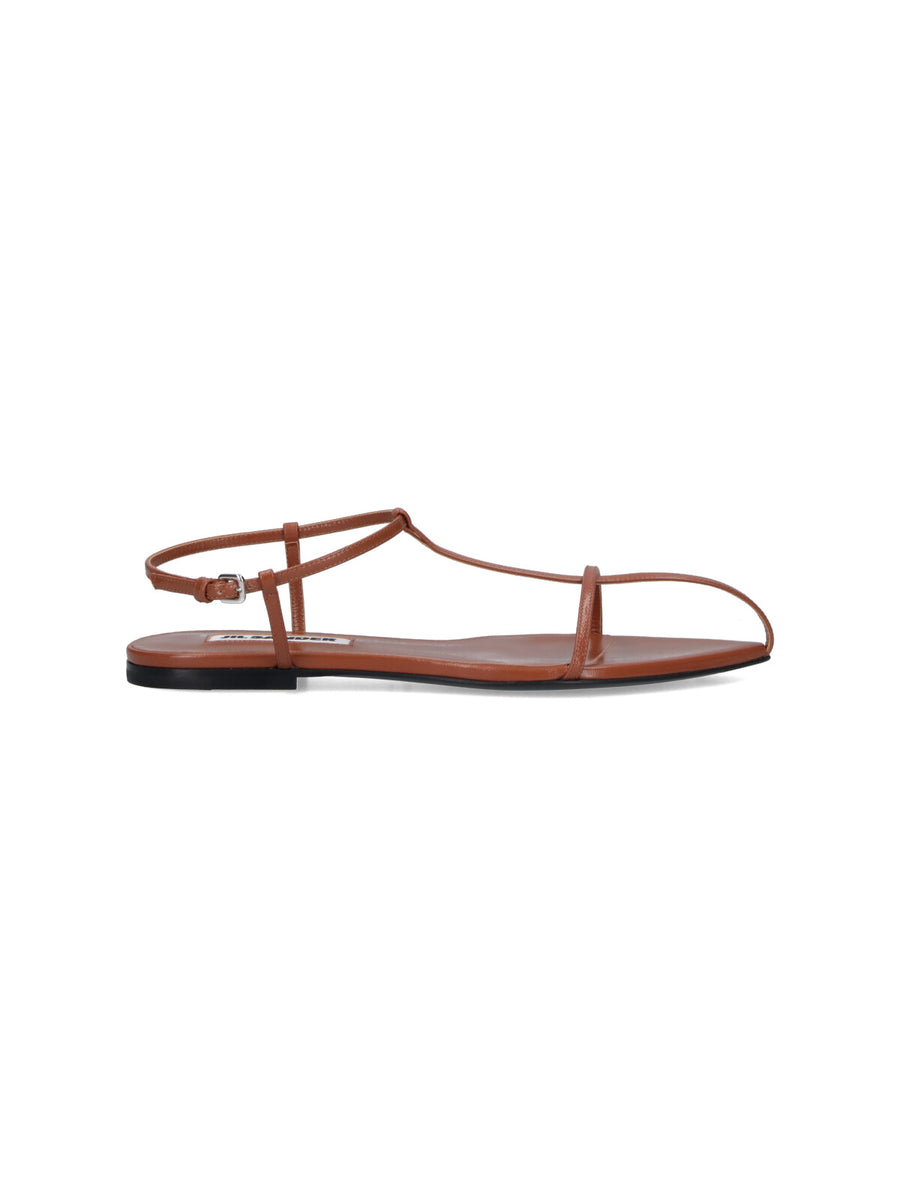 Jil Sander Upper: 100% Goat Leather sandal in brown