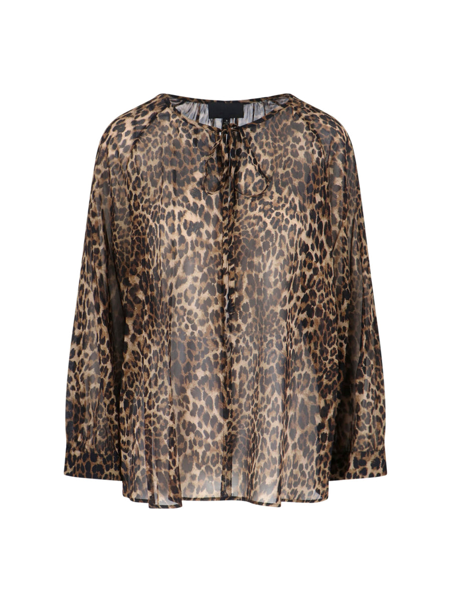Nili Lotan 100% Silk blouse in brown