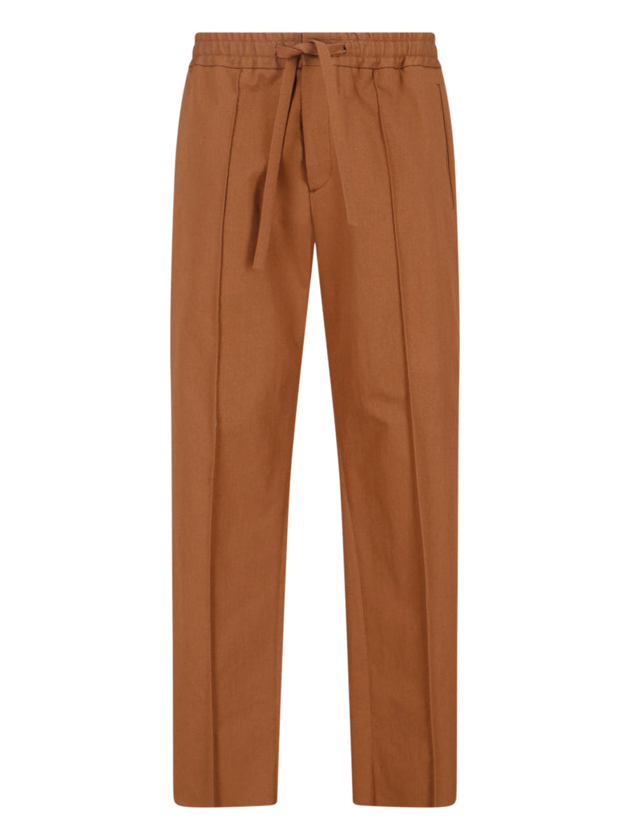 Valentino 100% cotton trousers in brown