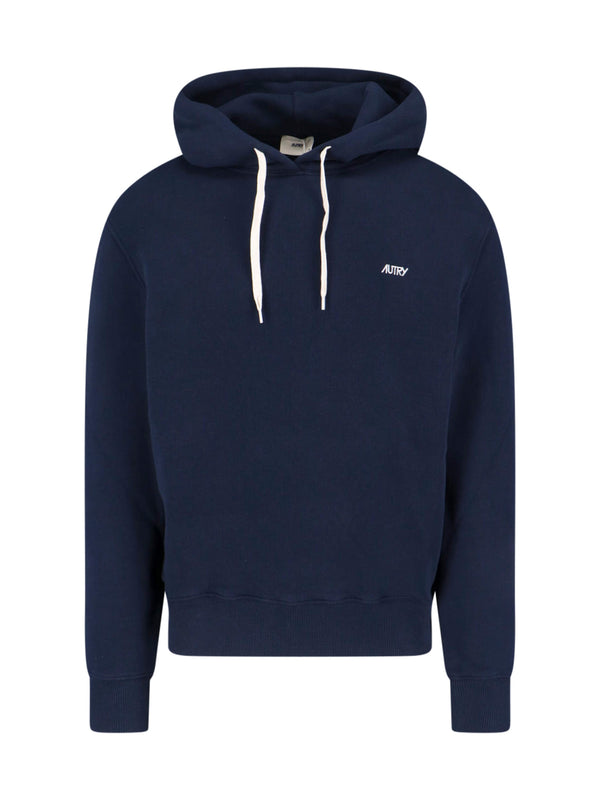 Autry 100% Cotton hoodie in navy