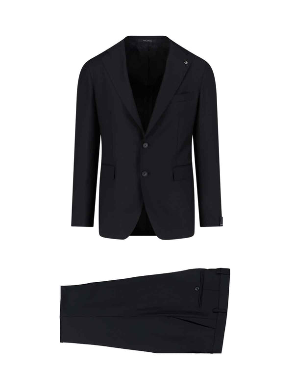 Tagliatore 100% virgin wool suit in black