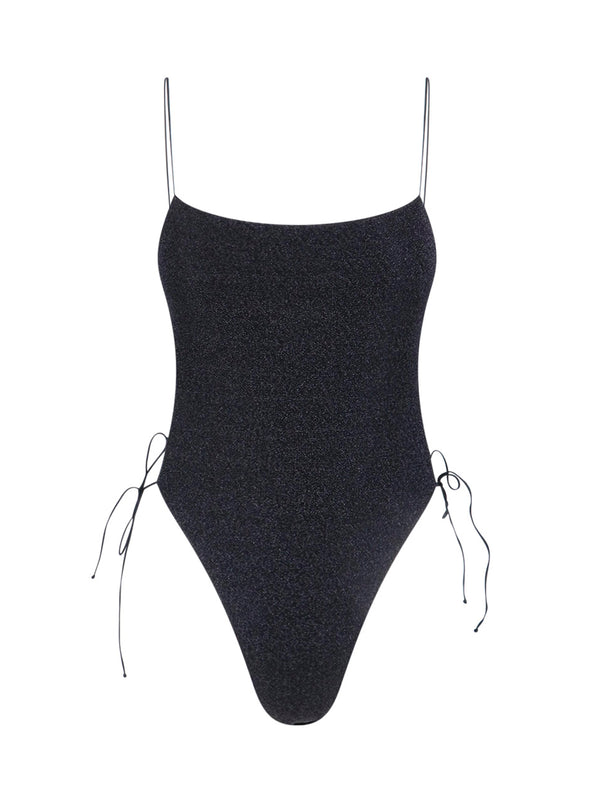 Oseree Lurex 64% Polyamide one-piece swimsuit in black