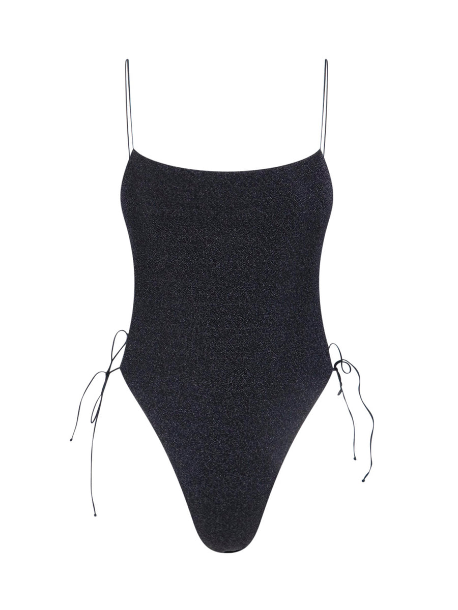 Oseree Lurex 64% Polyamide one-piece swimsuit in black
