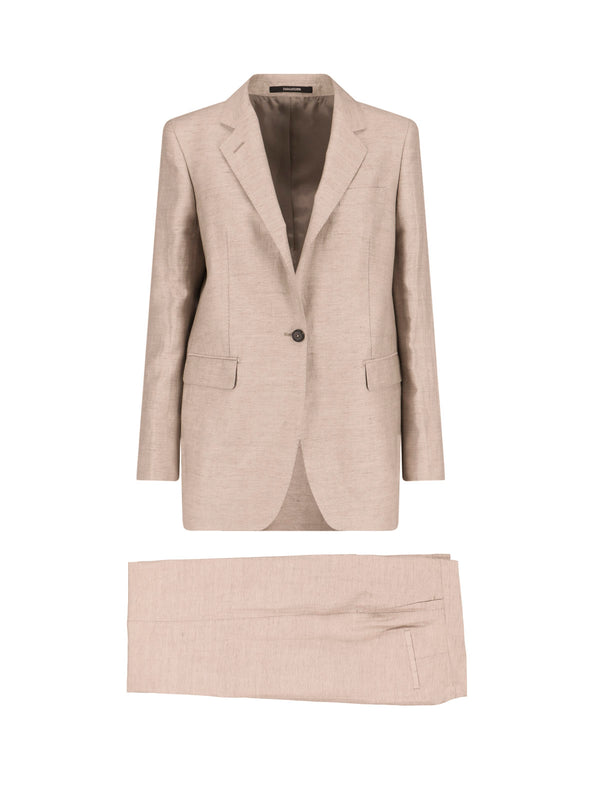 Tagliatore 50% Linen pant suit in beige