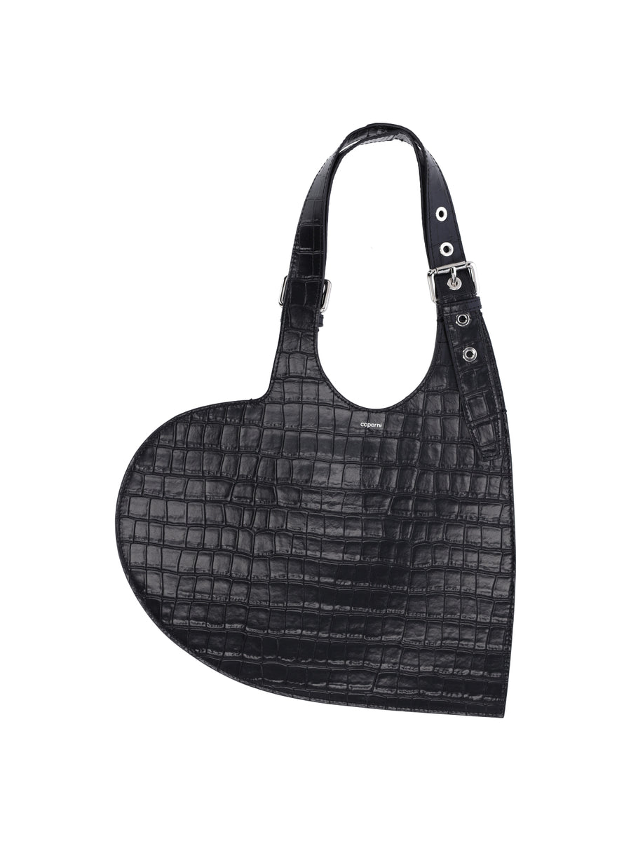 Coperni 100% cow leather shoulder bag in black
